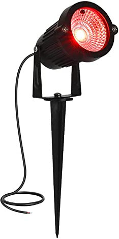 AHOTSUK LED-Gartenstrahler, netzbetrieben, wasserdicht, IP66, 5 W, 12 V Gleichstrom, Farbwechsel, Landschaftslichter, Niederspannung, Spike, RGBW-Beleuchtung (1 Stück)