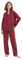 Amaxer Pyjama Femme Hiver Chaud 100% Flanelle Ensembles de Pyjama Cotton Chemise de Nuit Longue|Plaid Rotes, L