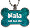 LolaPix Chapa Perros Personalizadas con foto, texto o imagen. Placas para Perros. Chapa metálica con forma de hueso. Regalo personalizado. MANDALA AZUL