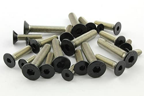Screws4Bikes | 10x M8x40 | Senkkopfschraube | schwarz matt | Edelstahl V2A | DIN 7991 mit Innensechskant