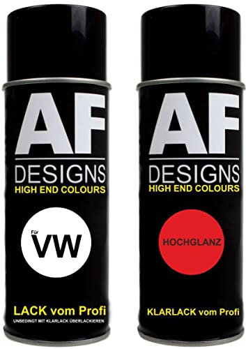 Spraydose Set für VW Volkswagen Farbe nach Wunsch - alle Farbcodes möglich Basislack Klarlack