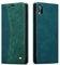 QLTYPRI Hülle für iPhone XR, Vintage Dünne Handyhülle mit Kartenfach Slot Ständer PU Ledertasche Klapphülle TPU Bumper Flip Schutzhülle Kompatibel mit iPhone XR - Grün