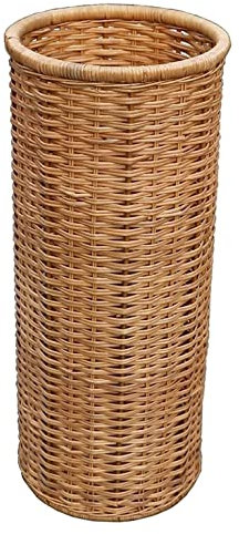 YOOPKA Schirmständer Bambus-Rattan-Regenschirmständer, Regenschirmständer, Multifunktionaler Regenschirm-Aufbewahrungseimer Und Regenschirmkorb Regenschirmständer Modern
