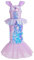 Lito Angels Costume da Sirenetta Vestito Principessa Ariel Sirena per Ragazza Taglia 6-7 Anni, Viola (Etichetta in Tessuto 130)