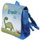 Unikatolo Kindergartenrucksack Dino mit Name - Personalisierter Kinderrucksack blau für Kindergarten Tagesmutter Kita-Tasche bedruckt Geschenk-Idee Junge