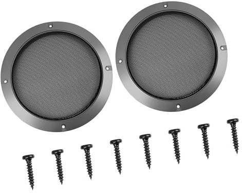 A ABSOPRO Car Speaker Cover Steel Mesh Sub Woofer Grill Protector (Set of 2)