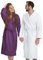 Banzaii Peignoir Éponge 100% Coton avec Capuche - Peignoir pour Homme et Femme - XL Aubergine