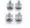 harpfeas 4PCS Mini Guitar Potentiometer Audio Volume Taper Pots for Fender Stratocaster Telecaster Guitar Bass Replacement (Long 18mm, A250K B250K)