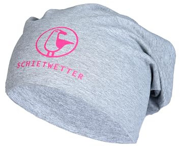 SCHIETWETTER Unisex Erw. Leichte Beanie Mütze Möwe, Übergangsmütze, dünne Kopfbedeckung, Logo-Print, stretch, warm, einfarbig