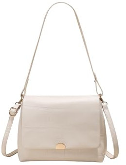 IELGY Damen-Umhängetasche Mit Großem Fassungsvermögen Crossbody Bag Groß Umhängetasche Teenager Mädchen Abendtasche Handtasche Beige