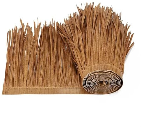 Yekuhe Tuile de Chaume Artificielle Fausse Paille Panneau Rouleau Plastique PE Toit en Décorative Palme Ignifuge pour Tiki Bar Parasol Abri Jardin Gazebos (Color : #1, Size : 100x50CM)