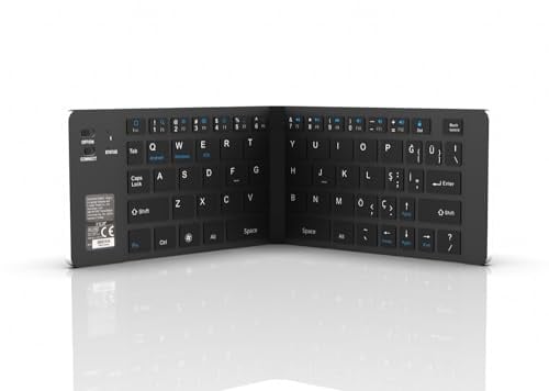 Inca Tastatur IBK-579BT Mini-Größe mit Faltbarer Struktur, Akku Layout Deutsch
