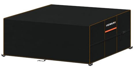 HEIMUNI Housse Salon de Jardin Exterieur, 200x100x75cm Housse Table de Jardin 420D Oxford Bache Salon de Jardin Exterieur Impermeable, Bache Table Exterieur Housses de Meubles de Jardin avec Évent