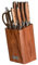 Rockingham Forge Ashwood 8 Piece Wooden Kitchen Knife Block Set with Sharpener & Scissors – Professional Ultra Sharp German Stainless Steel Blades - Durable Full Tang Natural Wood Handle