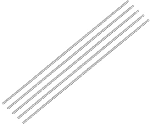 QUARKZMAN 5 Stück Gewindestangen, M4 x 300mm, 304 Edelstahl, Gewindestab mit metrischem Vollgewinde, M4-0,7 Gewindesteigung für Möbel- und Maschinenmontage
