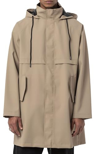 Redbridge Moderner Unisex Parka mit Kapuze und durchdachten Details Regenjacke für jede Jahreszeit Beige XL