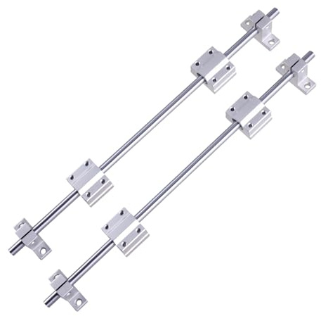 CNCYEAH 600 mm Linearwelle Linearführung 2 Stück Ø12 mm Linearschiene Präzisionswelle Linearlager+4 SCS12UU Lagerblöcken+4 SK12 Halterung Führungsschienenset für 3D Drucker CNC