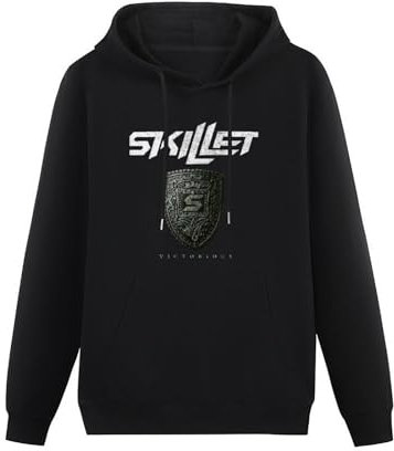 LIYUEJIUBA Skillet Victorious Men's Black Hooded Unisex Sweatshirt S