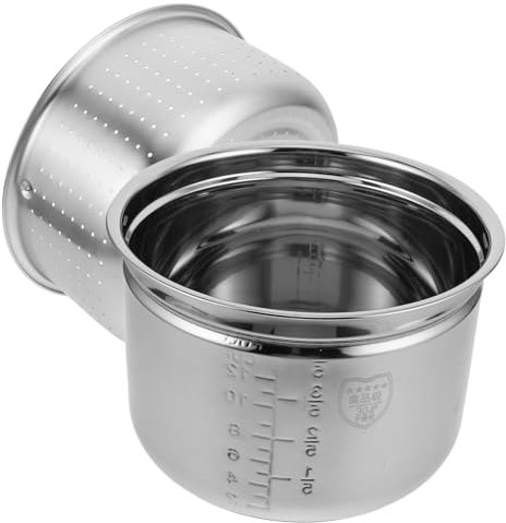 Cabilock 1ensemble Cuiseur à Riz Électrique Avec Panier Vapeur Et Pot Intérieur Acier Inoxydable De Drainage Pratique Cuisinez Riz Soupe Et Vapeur Accessoire Multifonctionnel Pour
