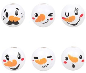 Glückswürmchen Köpfe Weihnachten 20mm Sorgenwürmchen Schneemann Holzperlen Mit Gesicht Schneemannkopf Schneemanngesicht Anhänger Basteln Mit Weihnachtsmann Holzkugeln (60 Stück)