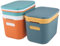 HEIYUET 5 Stück Kunststoff Aufbewahrungsbox mit Deckel 25x18x16cm, Bunte Plastik Boxen Aufbewahrung, Stapelbare Aufbewahrungskorb mit Deckel für Regale, Küche, Bad, Büro, Schlafzimmer