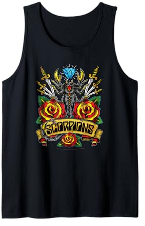 Offizielles Scorpions Band Hard Rock Traditional Tattoo Logo Tank Top