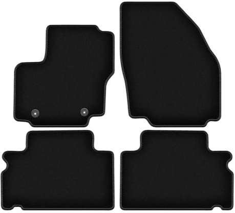 Wielganizator Velours Fußmatten passend für Ford Galaxy MK2 (2006-2011) | Qualität: Basic - Genaue Passform, rutschfeste Untregrund 3-teilig - Schwarz