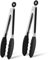 Pinces de Cuisine, Lot de 2, Pince alimentaire en inox et silicone et poignée antidérapante, Pince de Cuisine Résistant à la Chaleur, Idéales pour barbecue, air fryer, grill (26cm)