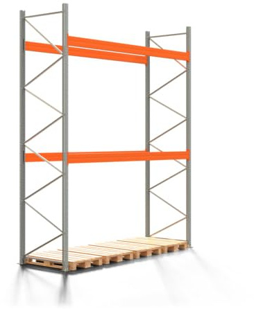 REGALWERK Palettenregal Artus - Grundregal mit 3 Ebenen - Fachlast 3.700 kg - 4.500 x 3.600 x 1.100 mm (HxBxT) - Schwerlastregal