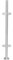 Pali per ringhiera, 110 cm, ringhiera per scale, in acciaio inox, con clip in vetro, per ringhiere del balcone, soffitta, ringhiere per scale, vari ringhiere interne