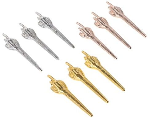 HEALSOPTHY 9 Stück Teiliges Tischspiel Wertungsnägel aus Resin Einzigartige Finger Form Spielstandanzeiger Praktische und Stabile Desktop Score Pegs für Kartenspiele und Partyspaß