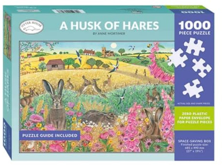 A Husk of Hares – 1000 Piece Jigsaw Puzzle for Adults | Wildlife & Countryside Spring Artwork