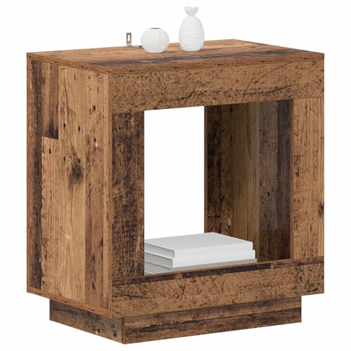vidaXL Beistelltisch Altholz 60 x 40 x 65 cm Holzwerkstoff, Wohnzimmer, moderner Akzenttisch, rechteckig, stylisch, kompakt, praktisch, langlebig, zeitgemäß