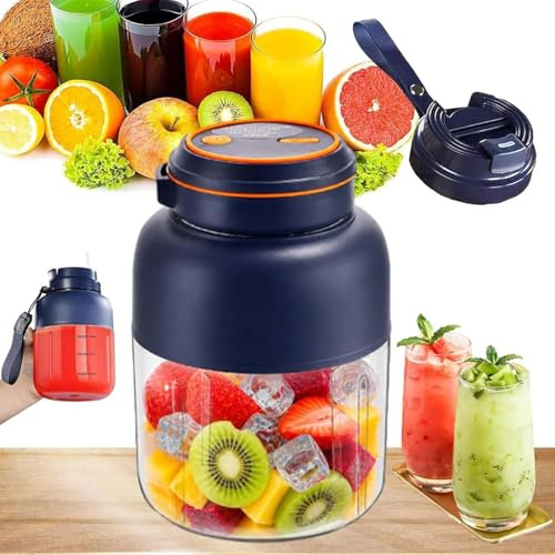 2026 NEW Portable Wireless Juicer Cup, 28/45 Oz Wireless Juicer Cup, High Capacity, 3-Speed Fresh Juice Portable Blender for Fruits, Vegetables, Smoothies (1300ml)