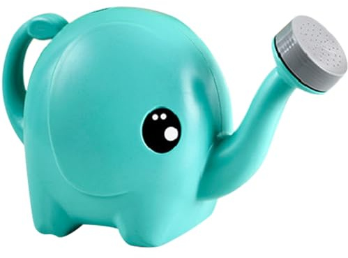 Annaffiatoio a forma di elefante Annaffiatoio in plastica carino da 2, 5 litri con testa di irrigazione per bambini con beccuccio lungo Blu