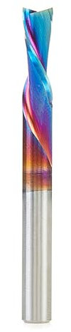Amana Tool - 46202-K Solid Carbide Spiral Plunge Router Bit Down Cut 1/4 Dia x 3/4 x 1/4 Inch Shank, Spektra Extreme Tool Life Coated