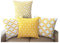 TIDWIACE Gelb Kissenbezüge Strapazierfähige Leinen Kissenbezug 45 x 45 cm 4er Set - Quadratisch Home Dekorative Kissenhüllen für Sofa Gartenbett Couch Kissen 45 x 45 cm 4er Set