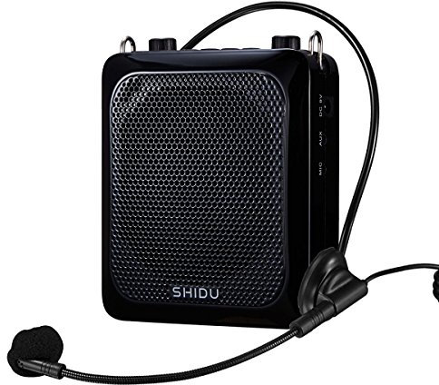 SHIDU Original Sprachverstärker Tragbarer Bluetooth Lautsprecher mit Mikrofon Headset Wiederaufladbar 18W 4000mAh Mini Stimmverstärker mikro tragbar für Lehrer, Sport Trainer, Yoga, Reiseleiter