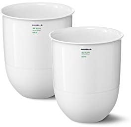 KPM Berlin LAB Becher Duo-Set, Porzellan Tasse, Kaffeetasse 2-tlg, Kaffeebecher, Laborporzellan, handmade, weiß im Geschenkkarton (No. 2H)