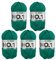 myboshi No.1 Wolle zum Häkeln und Stricken, Schnellstrickgarn, langlebige Mützenwolle, Strickwolle, Häkelwolle, mulesing-frei, 50g, Ll 55m Grün (Smaragd) 5 Knäuel
