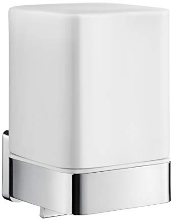 Smedbo Ice Soft Cube Wand Seifenspender Messing mit Porzellan Behälter OK461P