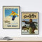 Nacnic Poster Jahrgang. Poster, die Welt der Werbung. Zwei Blätter Vintage Ski USA. A3 Größe