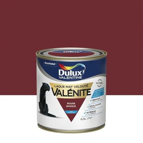 Laque Valénite - mat - 0,5L DULUX VALENTINE - Ton: Rouge basque