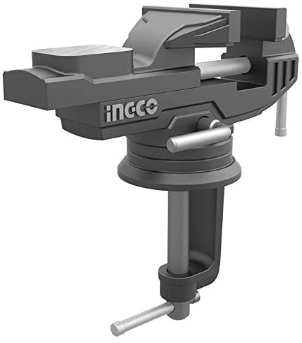 Ingco Hbv082 Morsa Da Banco Girevole Larghezza 60 Mm Forza Max Serraggio 1000 Kg