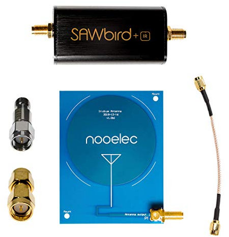 Nooelec Active Iridium Empfangspaket - Enthält LNA und Filtermodul, 1620MHz Patchantenne Mit Hoher Verstärkung (3,1dBi), SMA DC Block, Kabel und Adapter. Kompatibel Mit Den Meisten SDRs!