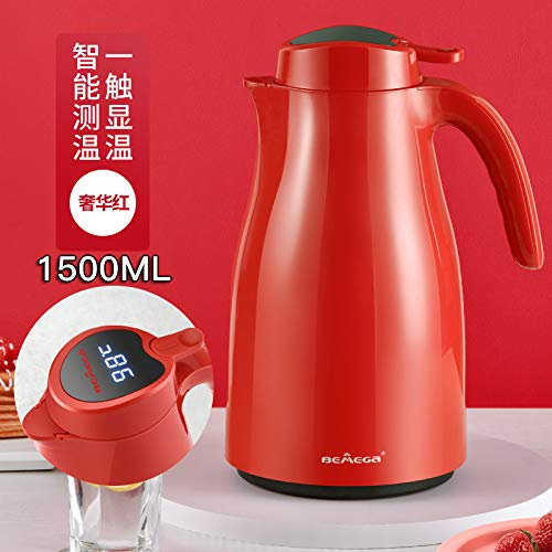 Z/A Olla De Aislamiento Hervidor De Agua Termo De Gran Capacidad Termo Termo Pequeño Termo Termo Medida de Temperatura Rojo