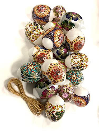 Ostereier zum Aufhängen 21 Stück mit Aufhänger. Ostereier für ihren Garten. Wetterfest
