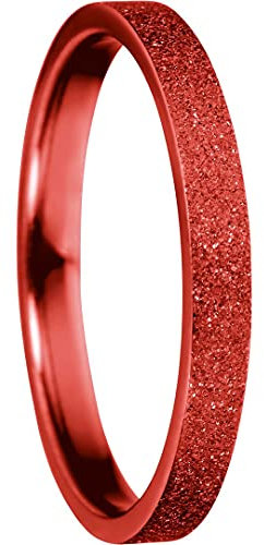 BERING Innenring schmal Edelstahl Sparkling-Effect rot 557-49-X1, Größe Innenring:9 (U=65mm / Ø=20.7mm)