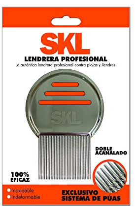 SKL Lendrera PREMIUM Profesional No todas son iguales .Calidad A+ demostrada Para eliminar Piojos y Liendres. Microacanalada Acero.