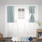 KOUFALL Sidelight Curtains 40 Inch Length Light Filtering French Door Short Linen Curtains for Front Door Including Bonus Adjustable Tieback 25 by 40 Inches Long Single Panel Sea Green Seafoam